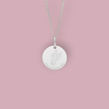 Personalised Sweet Pea Necklace In Sterling Silver, 2 of 12