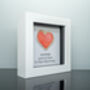 Personalised 1st Paper Anniversary Paper Heart Small Frame, thumbnail 7 of 7