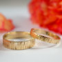 Bark Effect Rings In 9ct Yellow Eco Gold, thumbnail 1 of 6