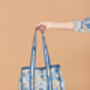 Indigo Lotus Tote Bag, thumbnail 1 of 2