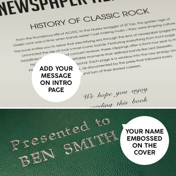 History Of Classic Rock Music Personalised Gift Deluxe Book, 5 of 10