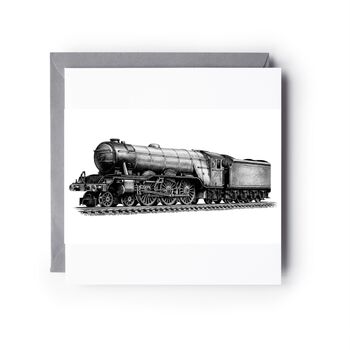 Steam Train – Railway Greeting Card Illustration, 3 of 9