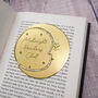 'Midnight Readers Club' Moon Brass Bookmark, thumbnail 1 of 7
