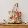 Floral Print Fabric Shopping Bag, thumbnail 1 of 4