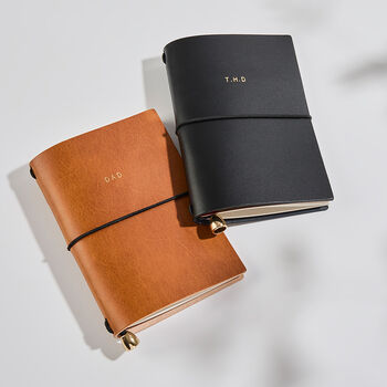 Personalised A6 Refillable Leather Journal, 3 of 8