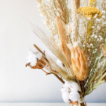 Dried Flower Bouquet With Cotton Blossom, 3 of 5