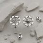 Sterling Silver Compass Studs, thumbnail 1 of 6