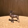 Miniature Bronze Stag Sculpture 8th Anniversary Gift, thumbnail 2 of 12