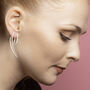 Statement Curled Wishbone Sterling Silver Stud Earrings, thumbnail 2 of 7