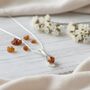 Modern Sterling Silver And Cognac Baltic Amber Pendant, thumbnail 3 of 3