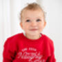 'Too Cute' Christmas Embroidered Sweatshirt Jumper, thumbnail 2 of 4