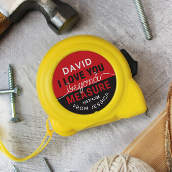 Love You Beyond Measures Personalised Tape Measure, 2 of 4