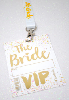 Bride To Be Festival Hen Party Vip Pass Lanyard, 8 of 12