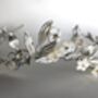 The Ostara Crown Gold Silver Shell Mother Of Pearl Floral Hair Vine Bridal Headpiece, thumbnail 4 of 12