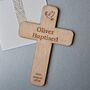 Personalised Baptism Cross Wooden Decoration, thumbnail 1 of 2