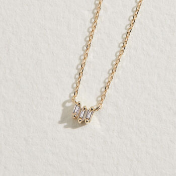 Triple Baguette Necklace, 2 of 5