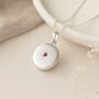 Personalised Sterling Silver July Birthstone Locket – Ruby, thumbnail 1 of 7