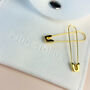 Sterling Silver Safety Pin Drop Earrings, thumbnail 7 of 8