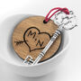 Personalised Couple's Carved Heart Initials Keepsake, thumbnail 2 of 6