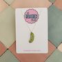 Pickle Charm Necklace / Pickle Girl Aesthetic Jewellery Sparkly Green Resin Snack / Green Glitter Pickle Pendant / Gift For Pickle Lovers, thumbnail 1 of 5