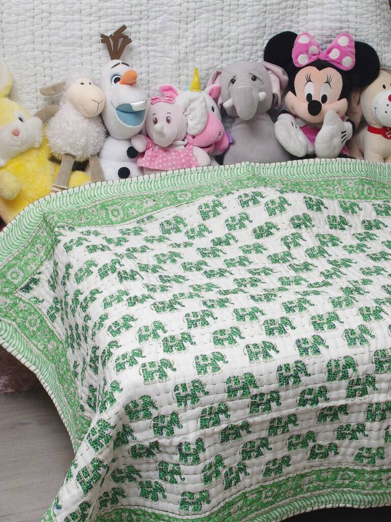 New Baby Pure Soft Cotton Filling Kantha Blanket Quilt By Reason Season