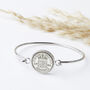 Sixpence 1946 80th Birthday Bangle Bracelet, thumbnail 3 of 10