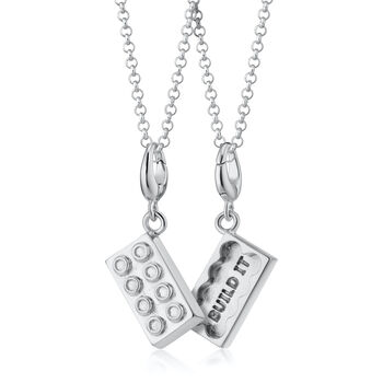 Sterling Silver Building Block Charm Necklace, 4 of 7