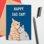 Large Size Happy Cat Dad Day Card, thumbnail 1 of 2