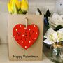 Personalised Valentines Card And Heart Red Keepsake, thumbnail 5 of 5