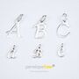 Sterling Silver Script Initial Letter Charms, thumbnail 1 of 6