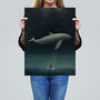 The Whale Watcher Dark Moody Seascape Wall Art Print, thumbnail 2 of 6