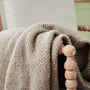 Personalised Herringbone Wool Blanket, thumbnail 3 of 4