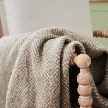 Personalised Herringbone Wool Blanket, 3 of 4
