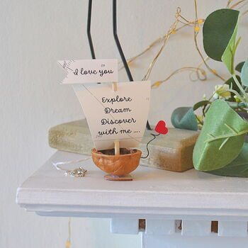 Personalised Walnut Shell Boat Keepsake, 7 of 9