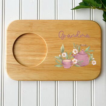 Nana's Personalised Wooden Tea And Biscuit Board, 3 of 4
