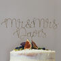 Mr And Mrs Surname Wire Wedding Cake Topper, thumbnail 3 of 7