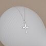 925 Silver Communion Cross Necklace And Bracelet Set, thumbnail 3 of 4
