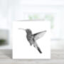 Adhara The Hummingbird Luxury Blank Greeting Card, thumbnail 2 of 4