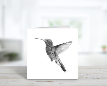 Adhara The Hummingbird Luxury Blank Greeting Card, 2 of 4