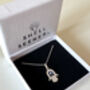 Sterling Silver Hamsa Hand Necklace With Evil Eye, thumbnail 6 of 8