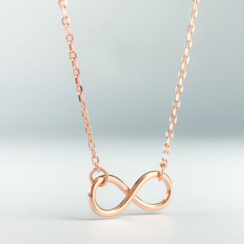 Sterling Silver Infinity Symbol Pendant Necklace, 2 of 5