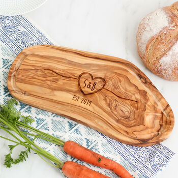 Personalised Couples Initials Heart Chopping Board, 2 of 3
