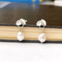 Sterling Silver Leaf And Pearl Earrings, thumbnail 10 of 11