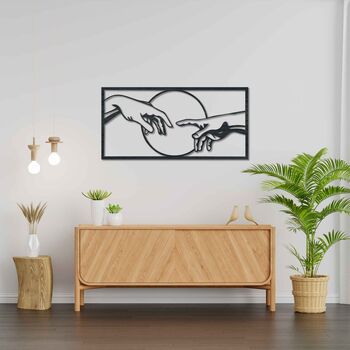 Creation Of Adam Wooden Wall Art For Room Or Office, 4 of 12