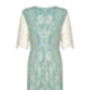 Suzanna Sash Dress In Platinum And Reef Lace, thumbnail 3 of 5