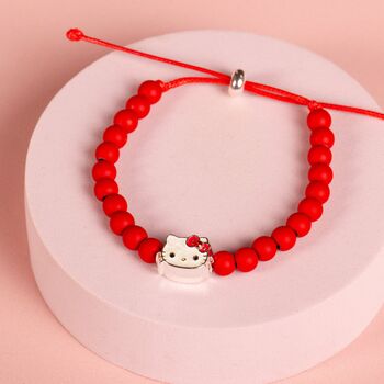 Hello Kitty Red Bead Bracelet With Hello Kitty Charm, 2 of 3
