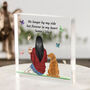 Personalised Girl And Pet Memorial Acrylic Block, thumbnail 1 of 9