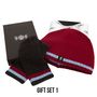 Luxury Cashmere Football Gift Sets In Claret And Blue, thumbnail 2 of 4