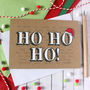 Ho Ho Ho! Hand Painted Merry Christmas Card, thumbnail 1 of 3
