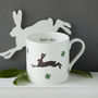 Personalised Lucky Hare Bone China Mug Or Cup, thumbnail 3 of 6